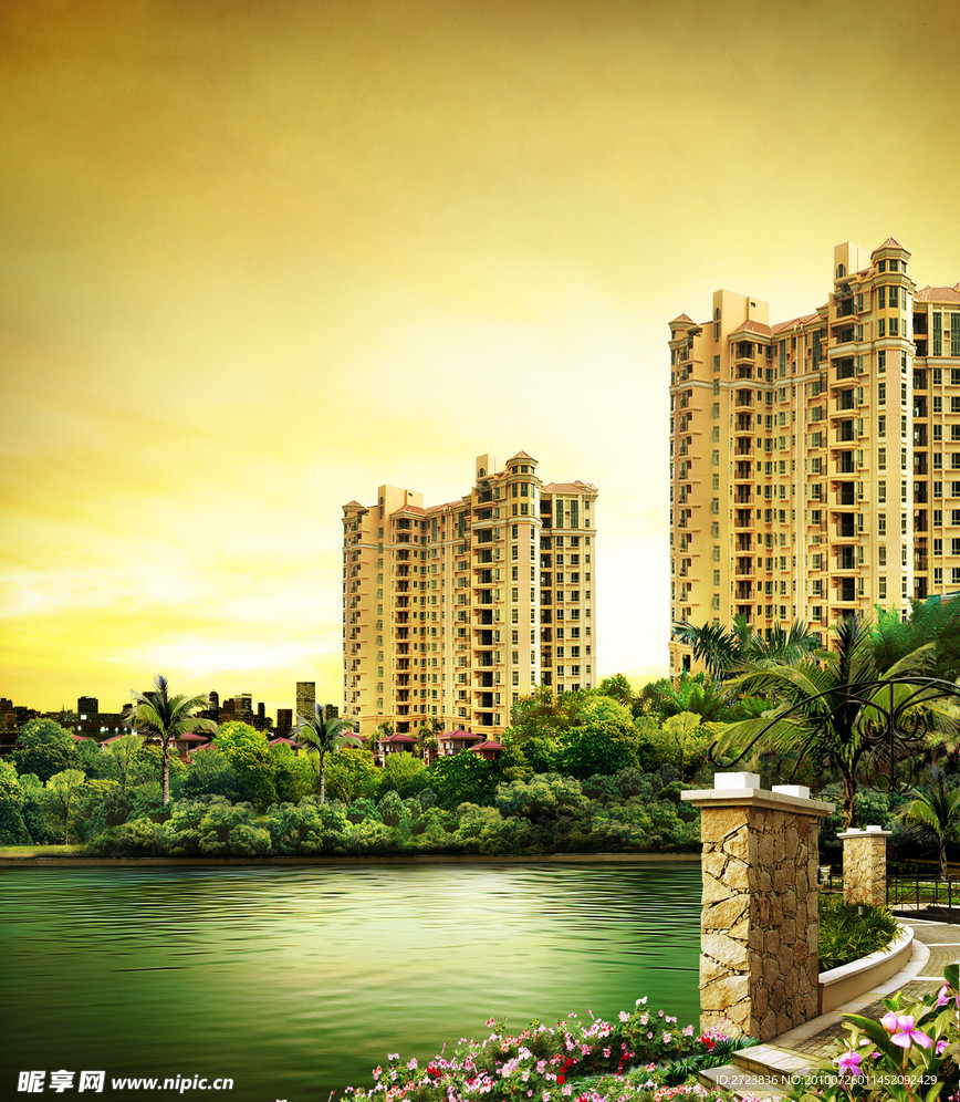 房地产广告素材 湖