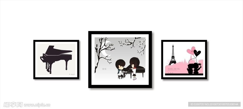 装饰画 钢琴