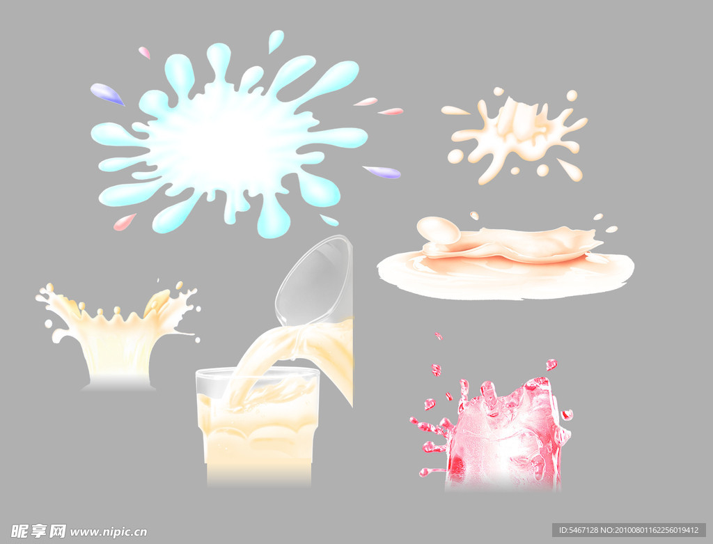 牛奶 奶滴 奶纹 奶渍