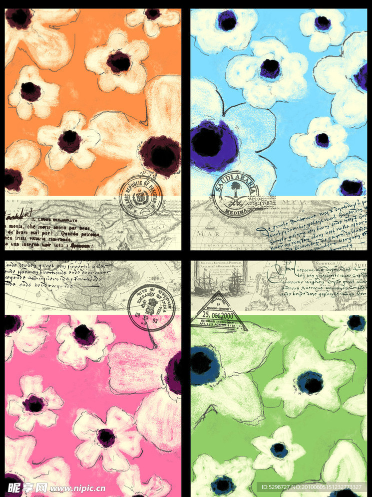 本本封面（水彩花儿）