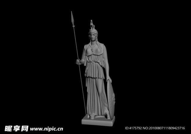 雅典娜Athena雕像max9