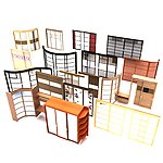 多款推拉门模型带贴图