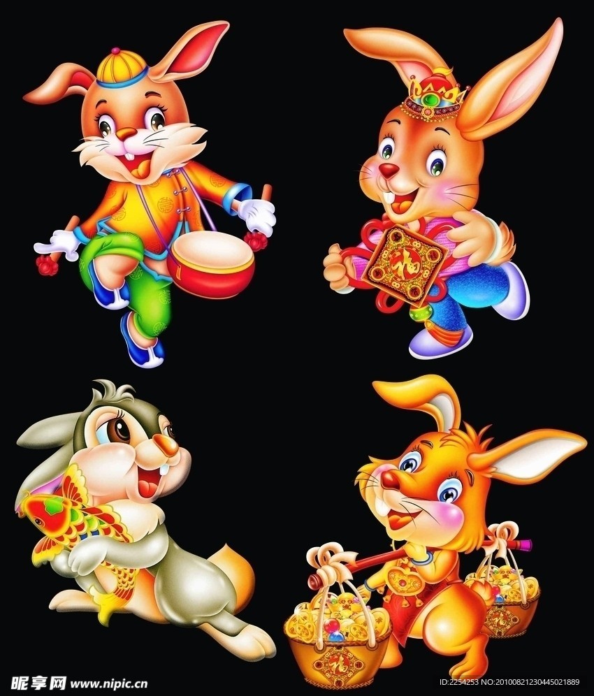 超清 卡通兔子 大组合2