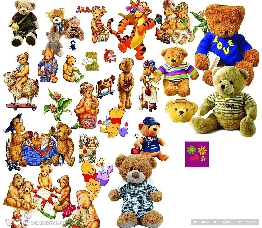 泰迪熊 PSD分层素材