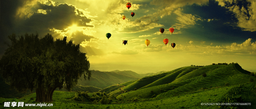 美丽的山区景色