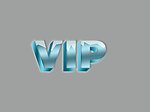 VIP 字 淡蓝色
