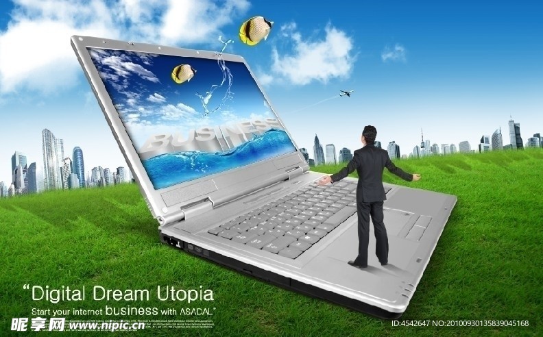 商业精英 电脑广告 户外