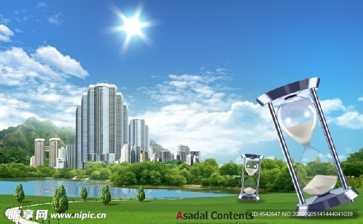 沙漏 房地产 户外 倒计时