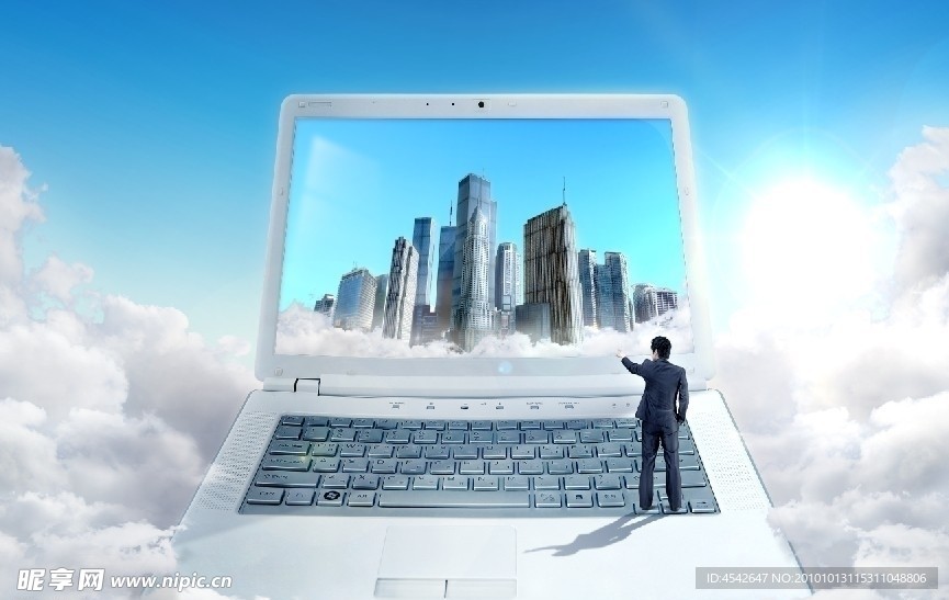 展望未来 城市 房地产 电脑