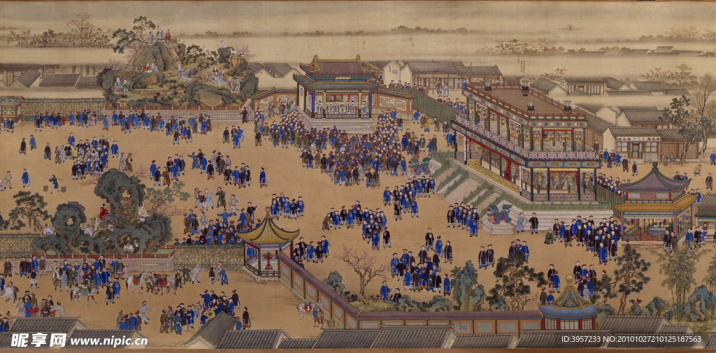 清孝圣宪皇后万寿庆典图卷 祝寿部分