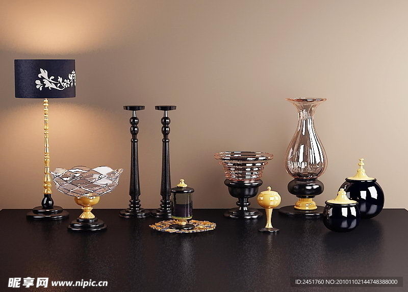 圣鹿后现代黑色郁金香艺术品