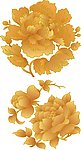 金色牡丹花