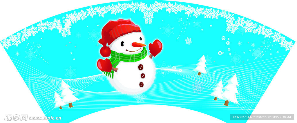 圣诞节 圣诞雪人 雪景