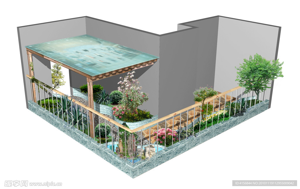 花园景观设计效果图