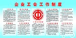 企业工会工作制度展板