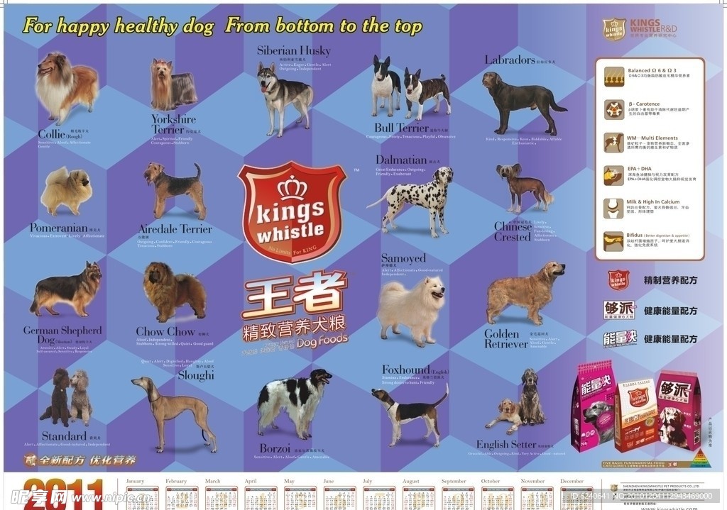 2011年日历 犬粮