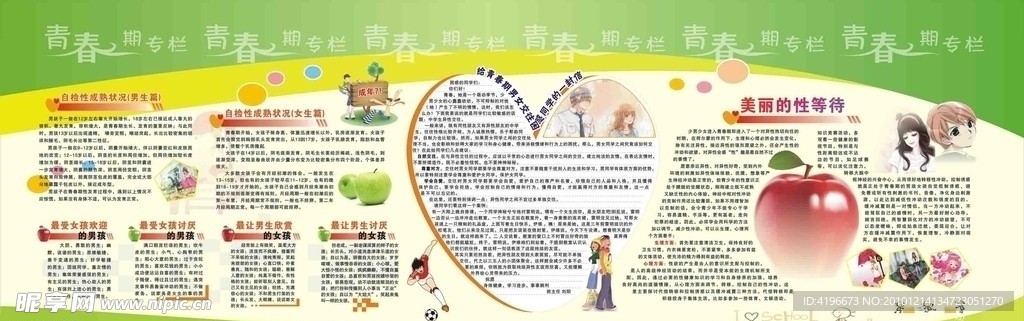 青春期心理教育宣传栏