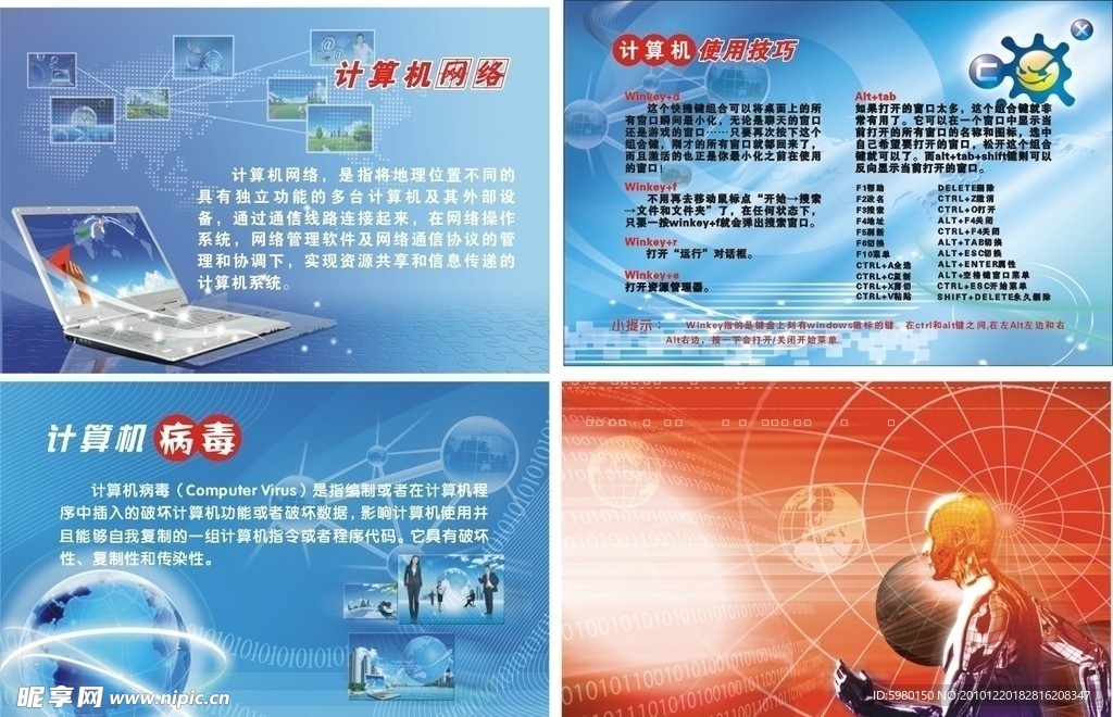 学校计算机信息技术展板