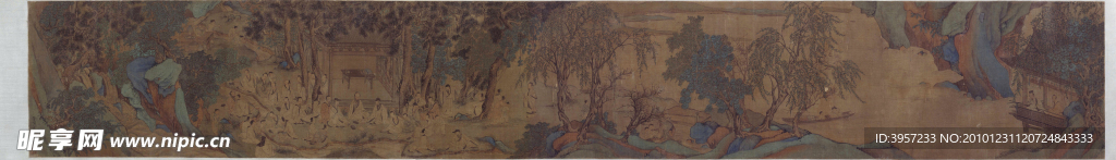 兰亭修褉图卷 古画