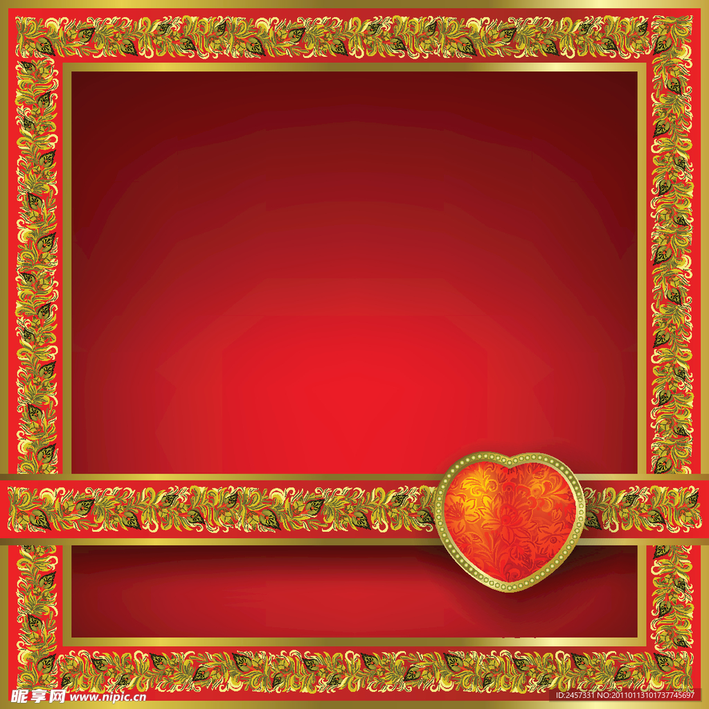 爱心古典花纹花边 边框