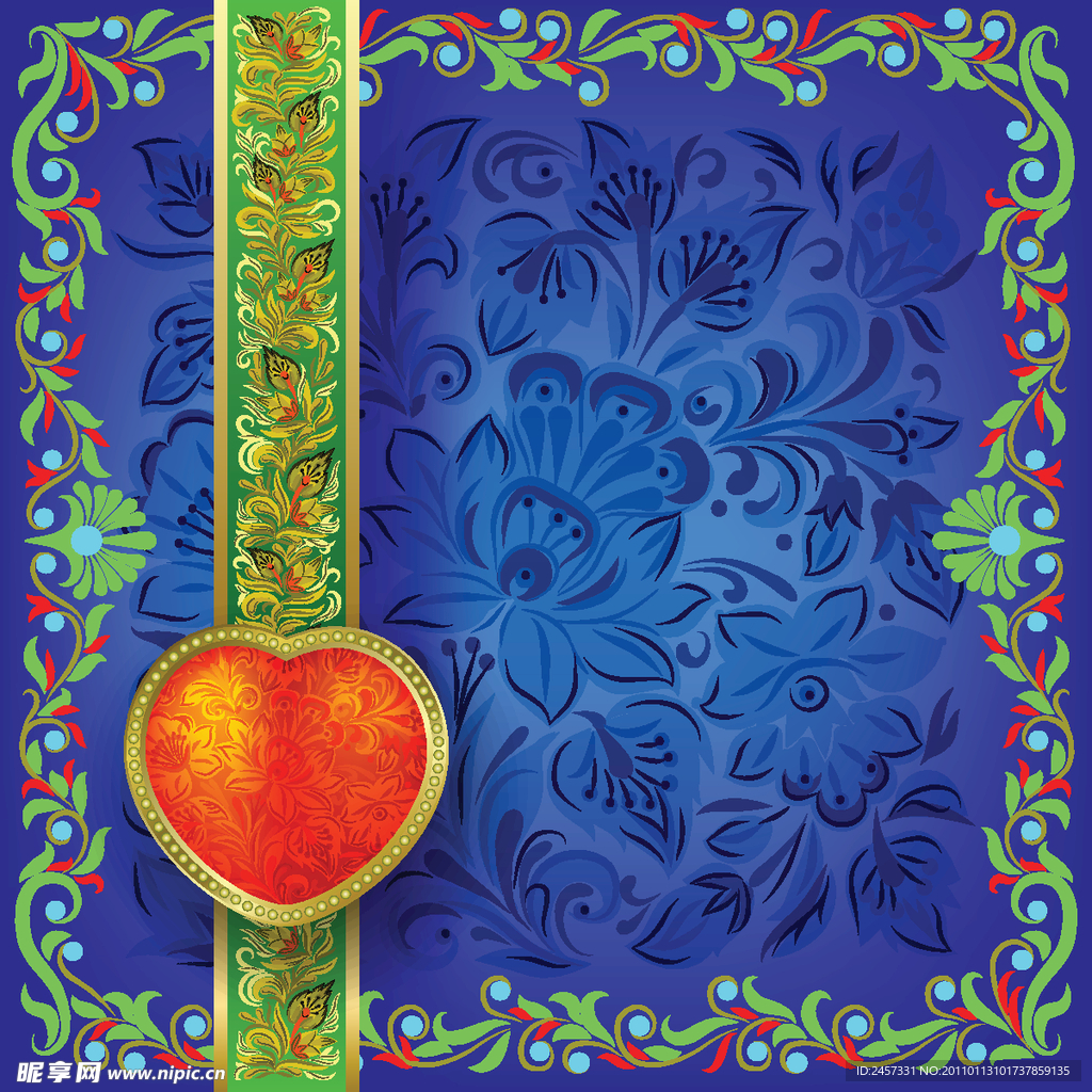 爱心古典花纹花边 边框