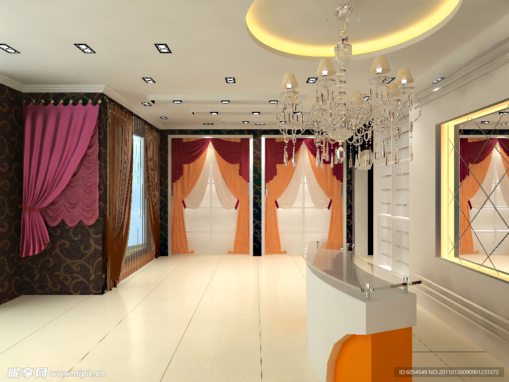 窗帘店装修效果图