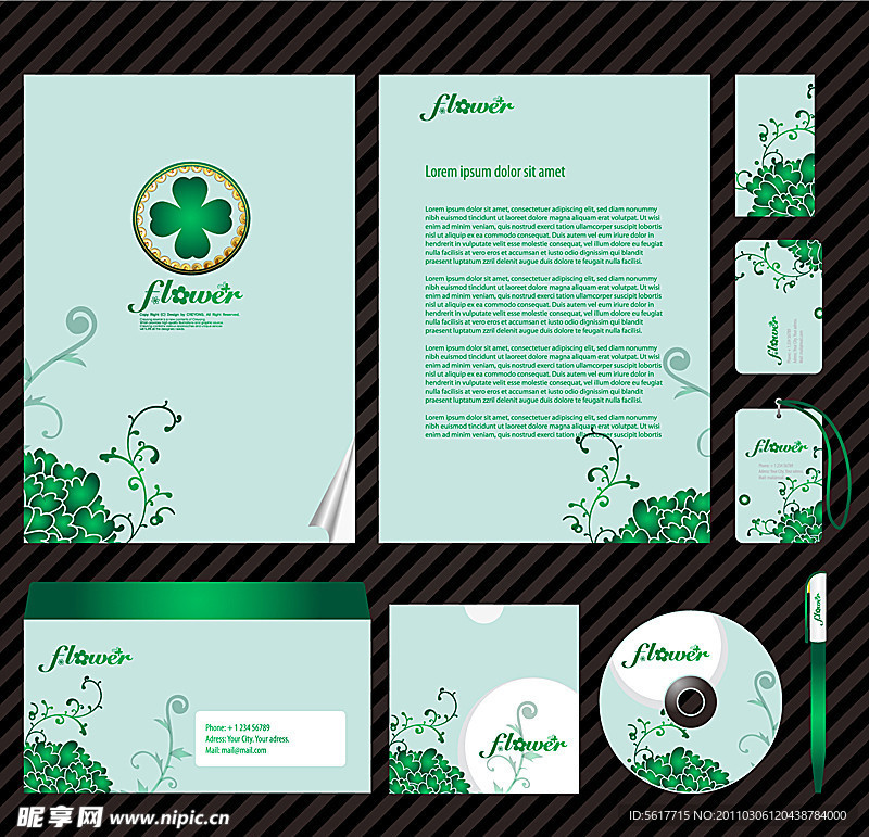 矢量美容VI模板