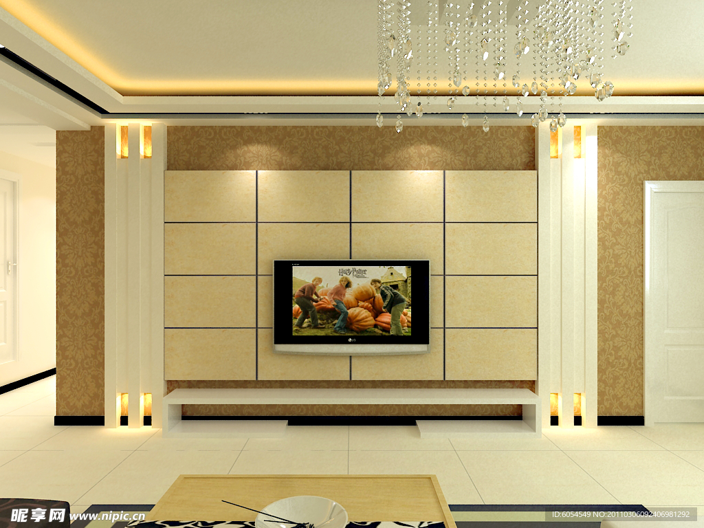 电视背景墙效果图