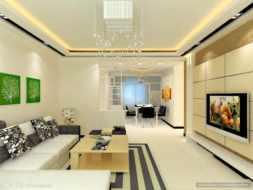 客厅餐厅效果科