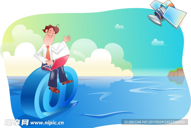 男性商业插画(算钱)