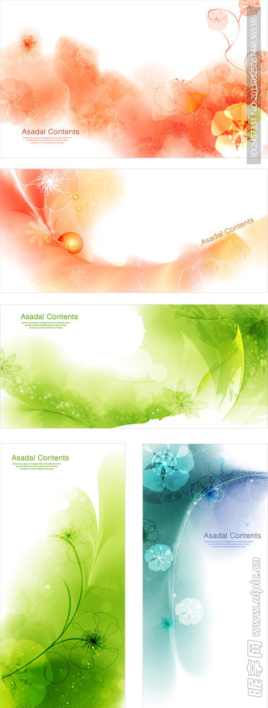 梦幻花纹花朵 展板