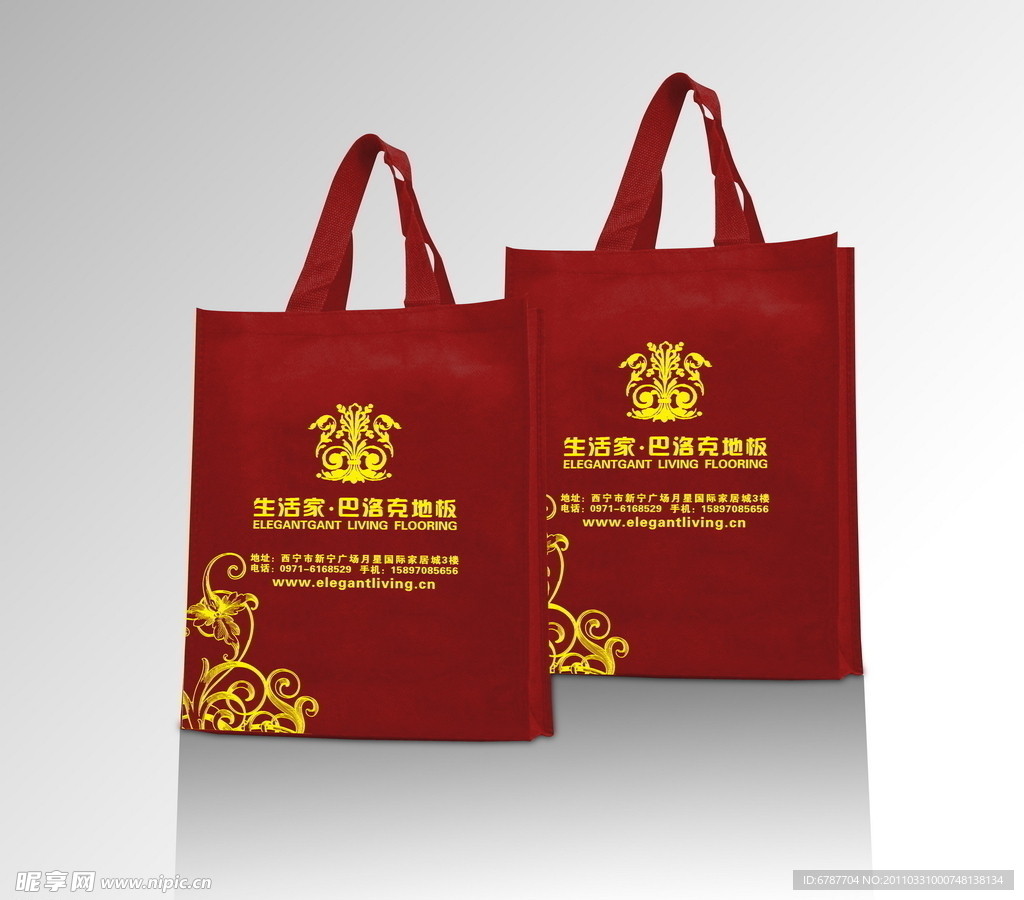 巴洛克 无纺布手提袋（预览图仅为效果图）