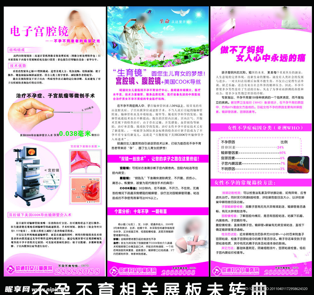 医院不孕不育展板