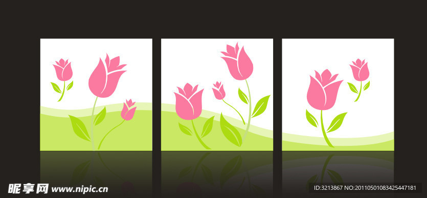 无框装饰画 花朵