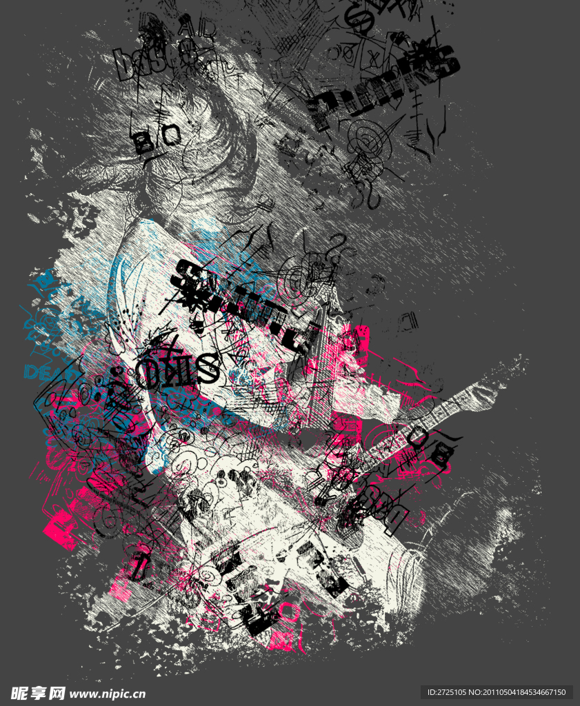 朋克 印花 图案 音乐