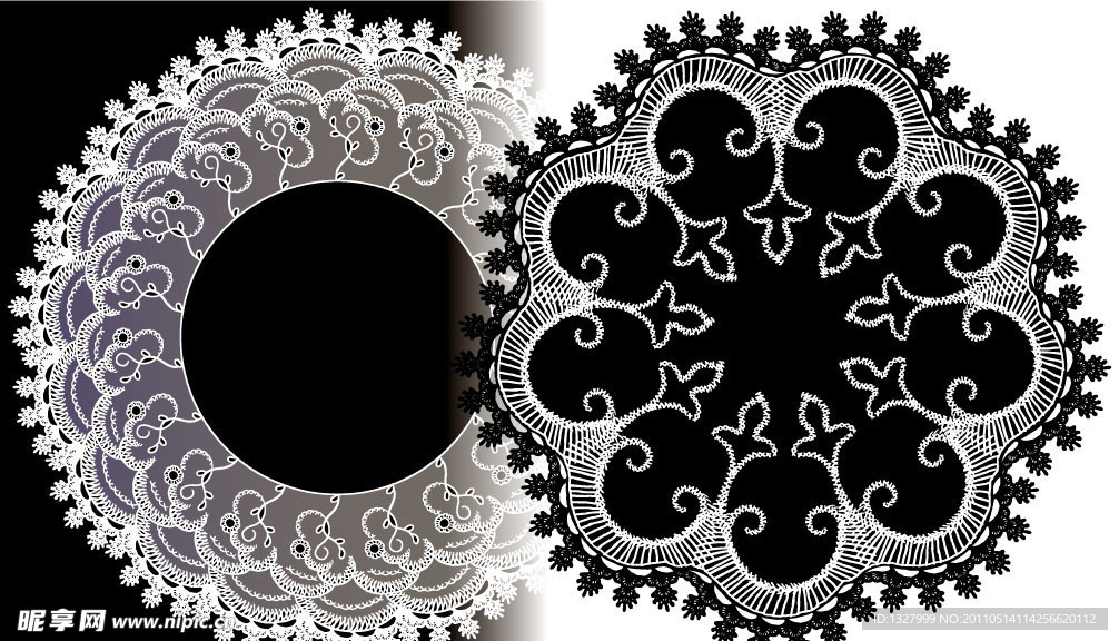 九曲圆形蕾丝花边