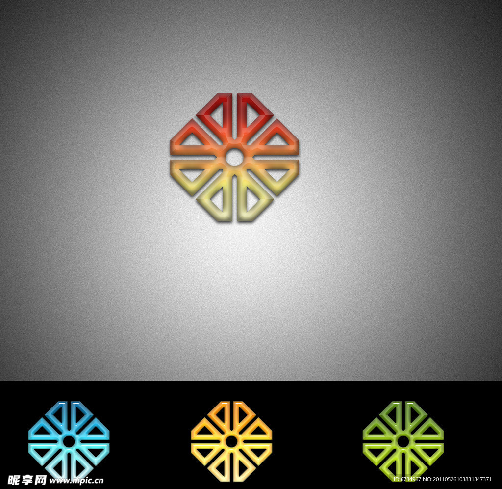 回纹形 花形 图案logo