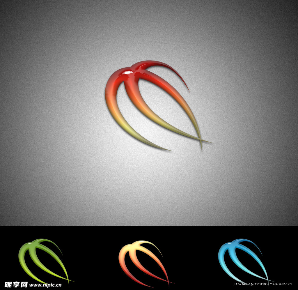 科技 环形 水晶 logo设计