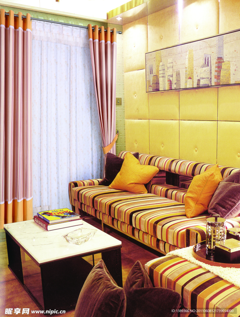 窗帘款式图 田园风格