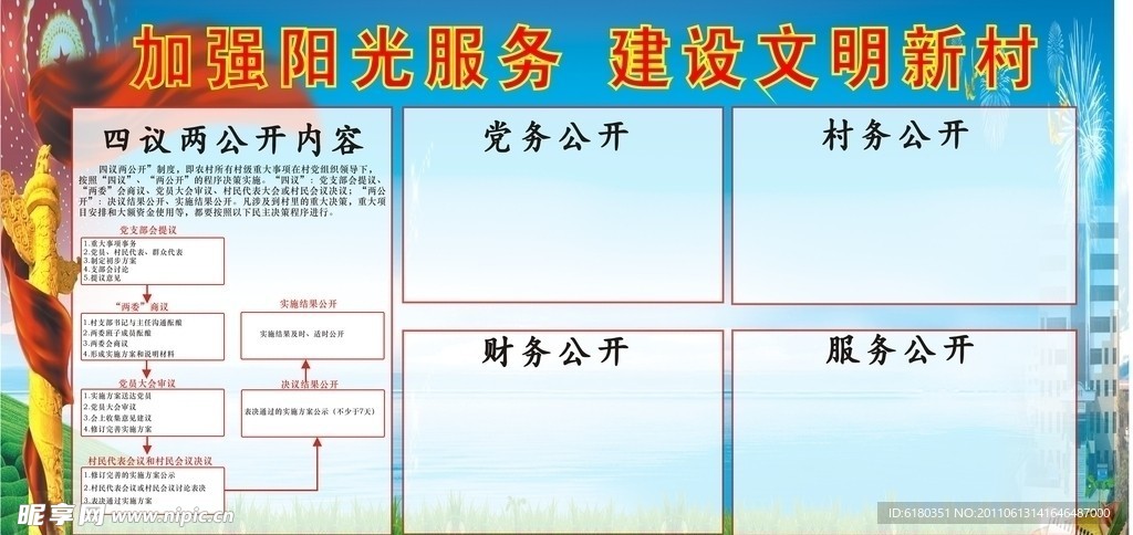 四议两公开 展板