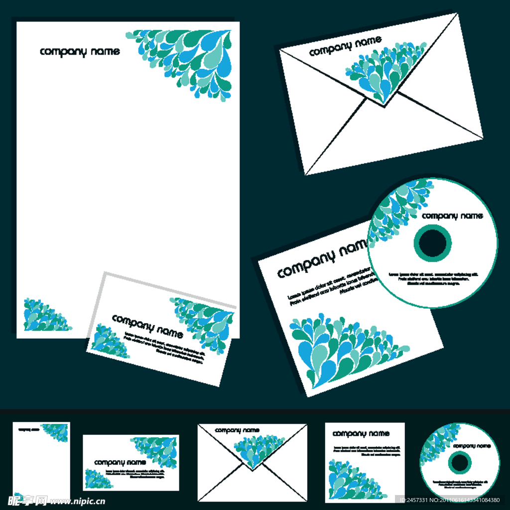 时尚水珠水滴 企业vi画册设计