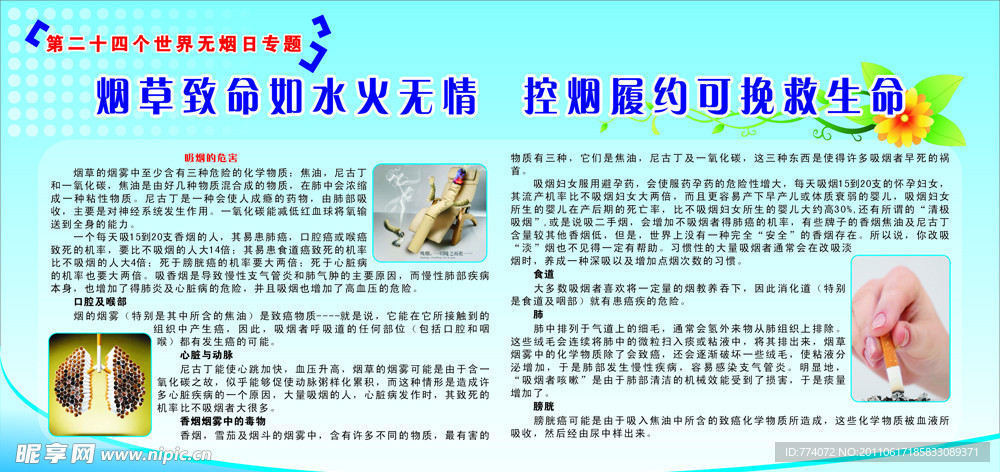 无烟日宣传栏