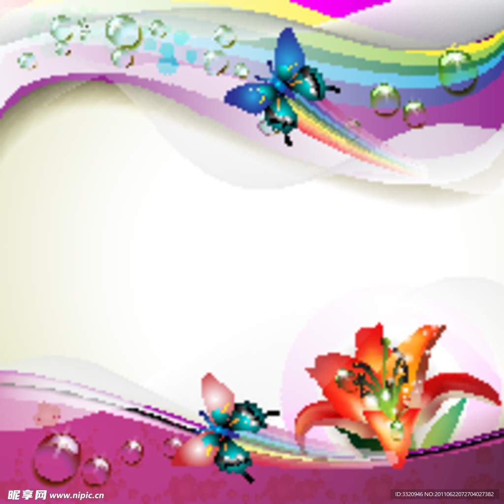 动感梦幻蝴蝶背景