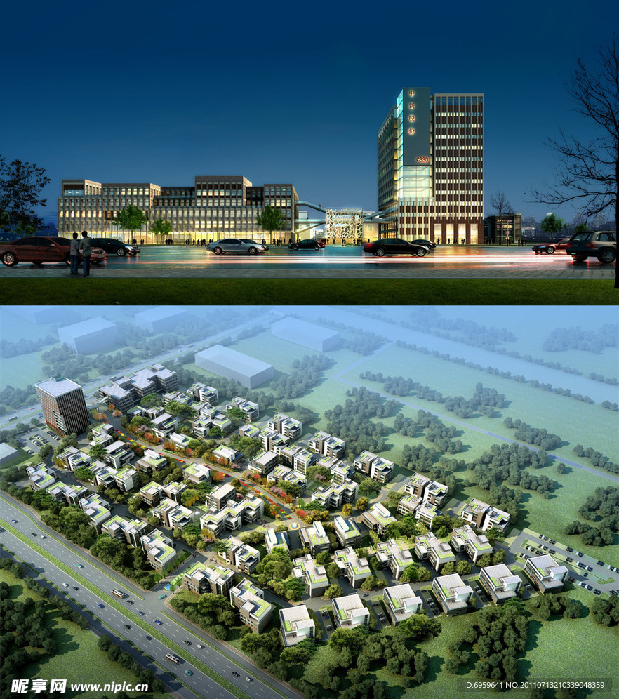 别墅小区建筑模型