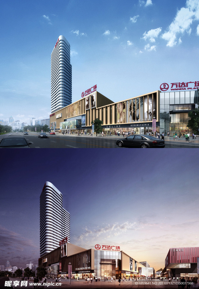 万达广场建筑模型