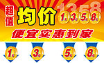 超市均价吊牌