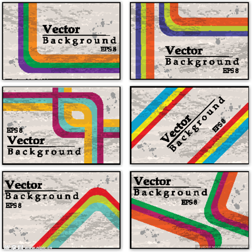 墨迹线条花纹 名片卡片