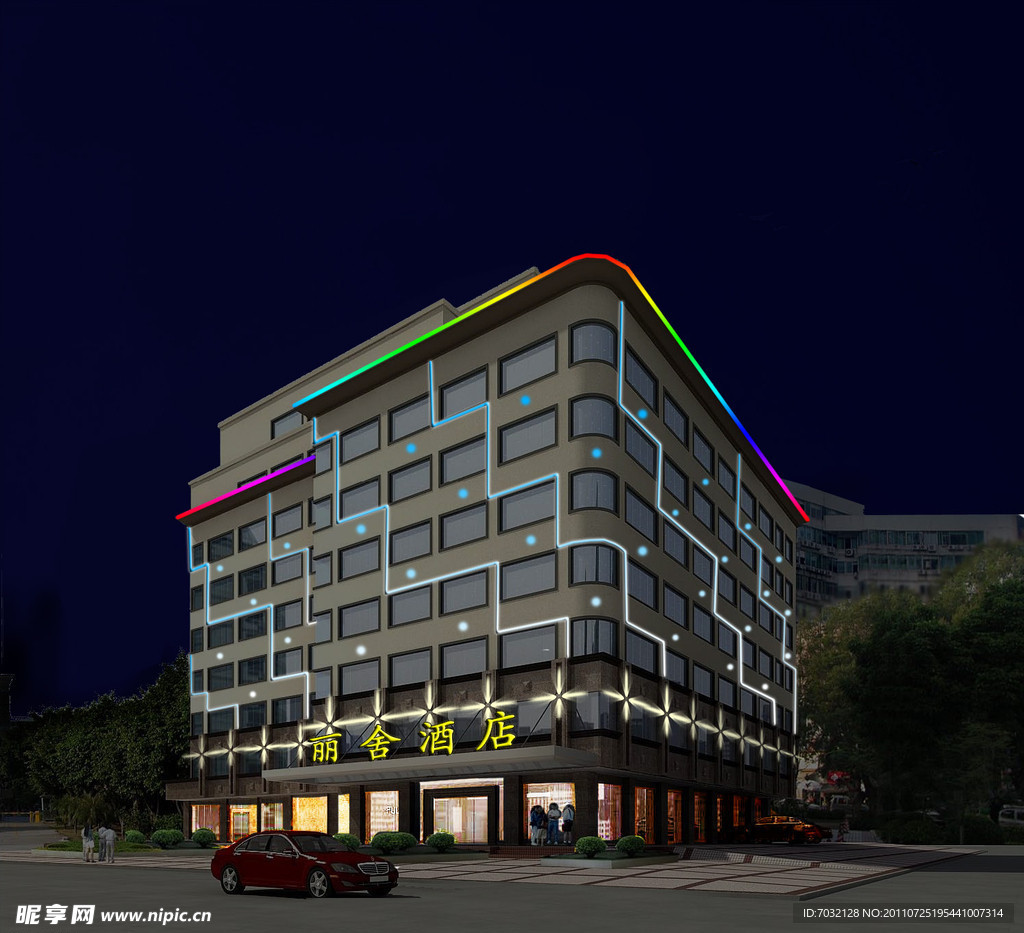 丽舍酒店户外亮化