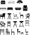 椅子矢量 生活用品