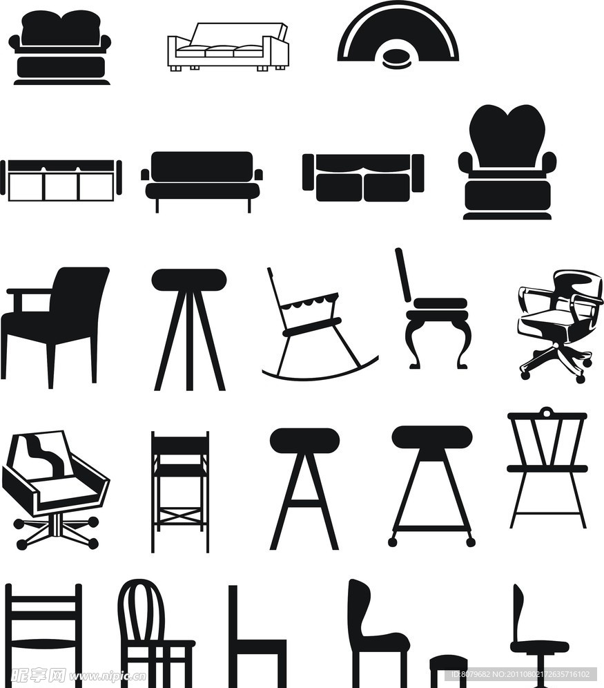 椅子矢量 生活用品